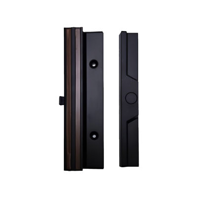 Patio Door Handle Set With Keeper Black Finish,7-3/8" Height