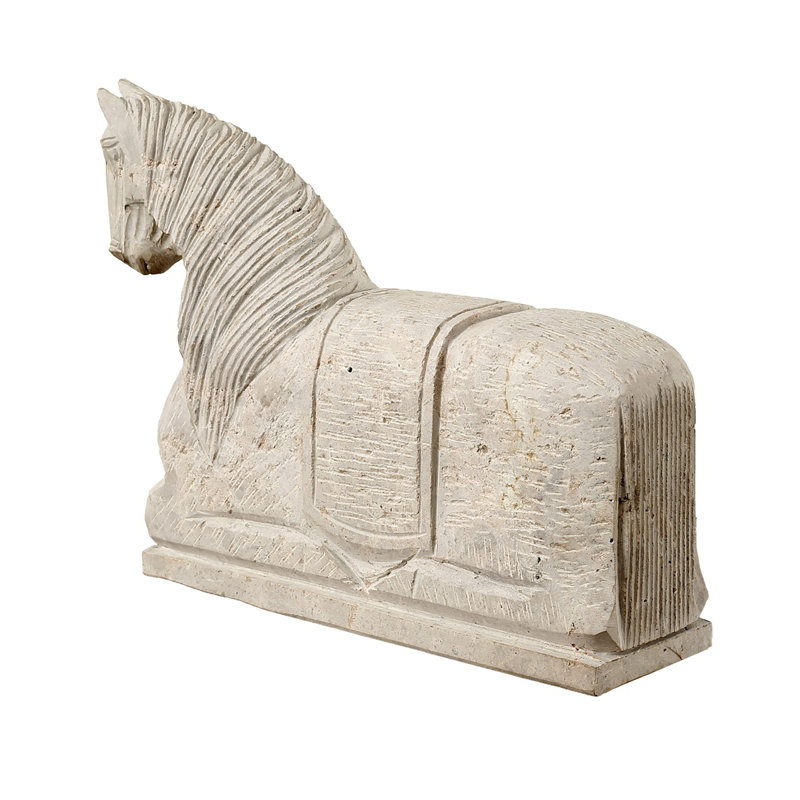 Travertine Horse Statue