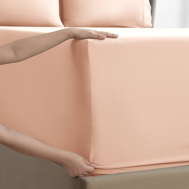 Luxury Collection Classic Smooth Thread Sheet Set, Komodo Peach, Split King