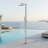 Outdoor Freestanding Shower System With Hand Shower 2 Handle Shower Faucet Set Stainless Steel Floor Mounted Shower Trim Kit With Rough-In Valve-128031920
