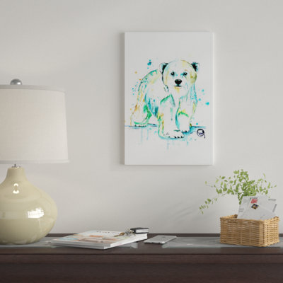 « polar bear baby »-impression sur toile tendue