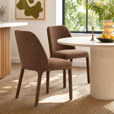 19.5" Seat Height Upholstered Fabric Dining Chair
