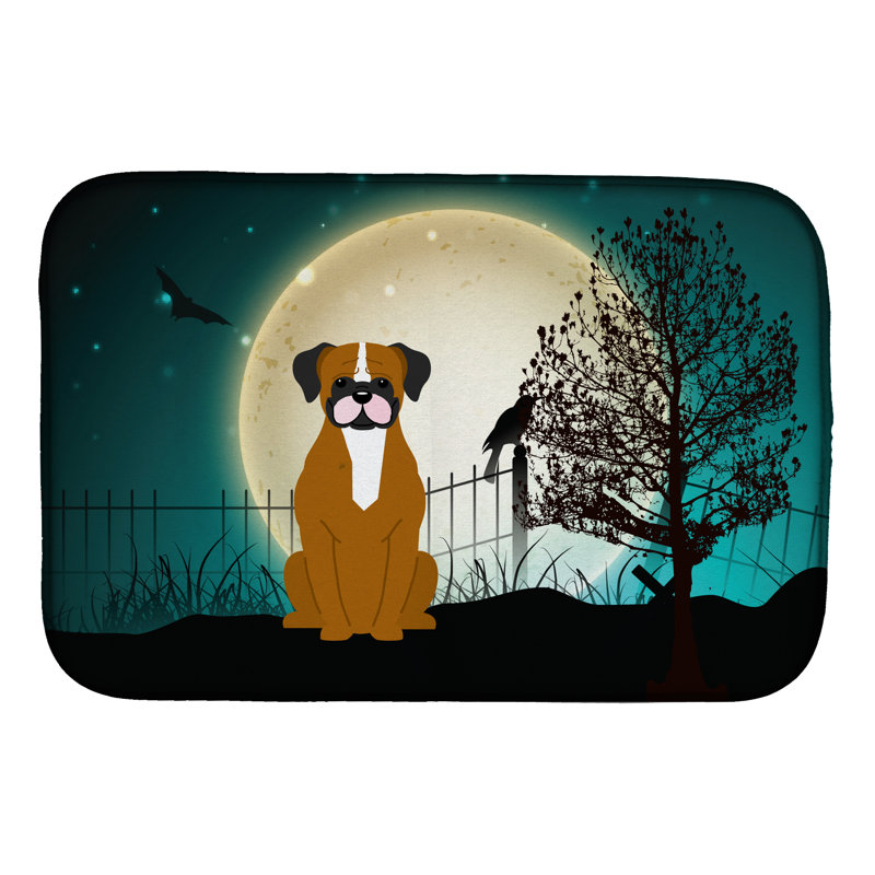 Tapis de séchage fauve boxer pour halloween