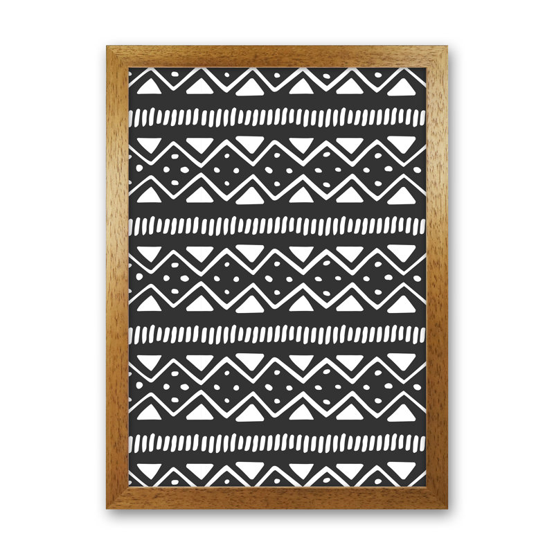 Tribal Pattern - Print, Brown Framed, 64cm H x 46cm W x 3cm D