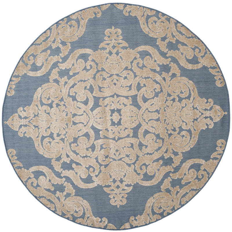 Ostrom Performance Oriental Rug, Round 6'7"