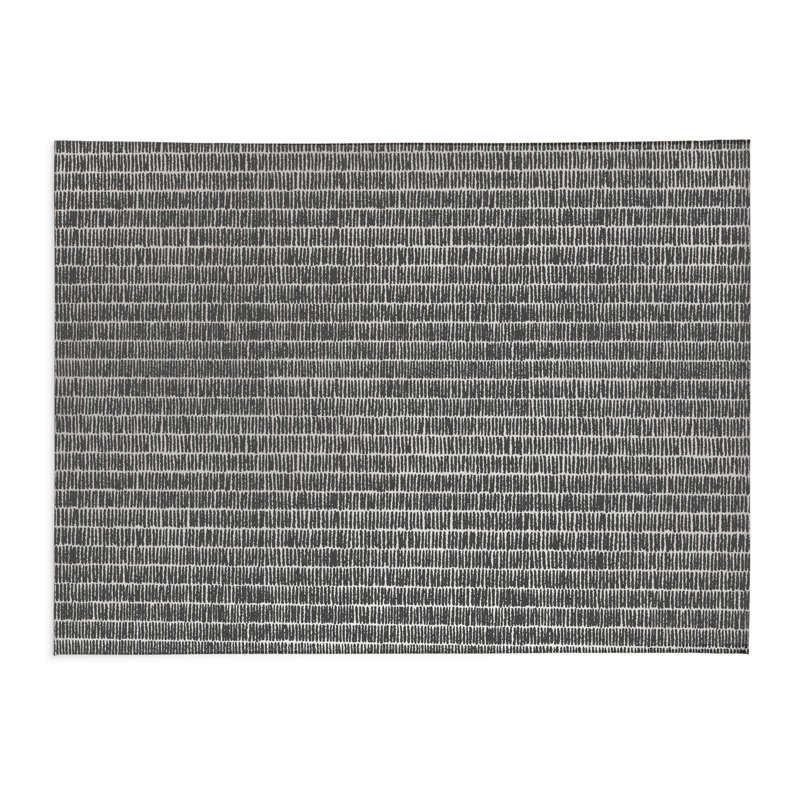 Tapis de bureau Ricky Row, L 7 pi x L 5 pi, Ivoire/gris anthracite