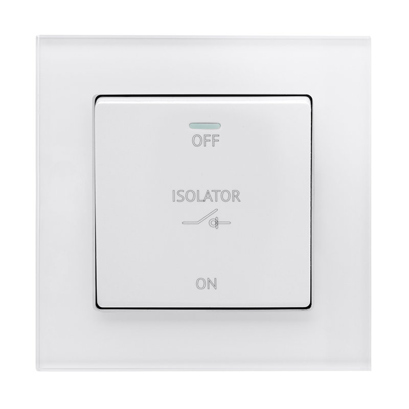 Crystal PG 10A 3-Pole Fan Isolator Switch Black, White
