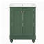 Meuble-lavabo moderne de 24 po de conception simple et élégante avec rangement à fermeture en douceur, tablette réglable, meuble-lavabo avec lavabo en céramique-21865598