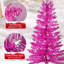 Arbre de Noël artificiel mince rose pré-éclairé-130702052