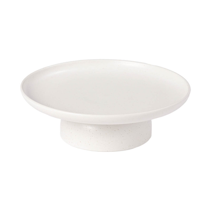 Salt Ceramic Footed Plate, Microwave and Freezer Safe