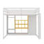 Lit mezzanine en bois avec armoire intégrée, tablettes, armoire et escalier-662164131-662164134