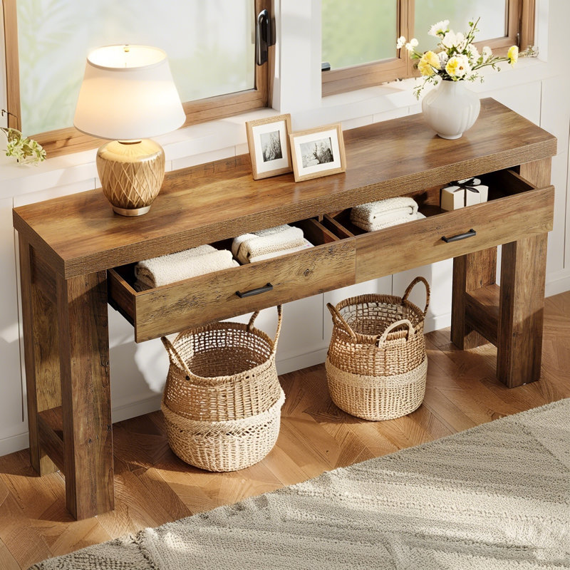 Console 63 po avec 2 tiroirs Farmhouse