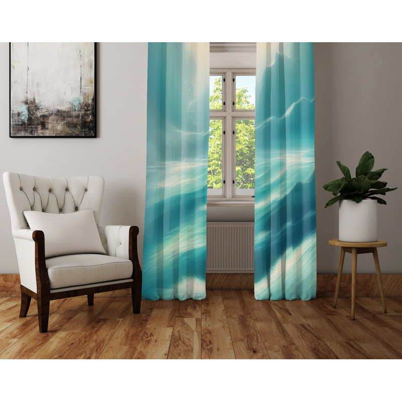 Paire de rideaux semi-transparents en polyester Krisdapor, L 20 po x L 52 po