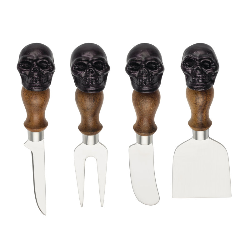 Couteaux à fromage Oneida Skull Mirror, ensemble de 4
