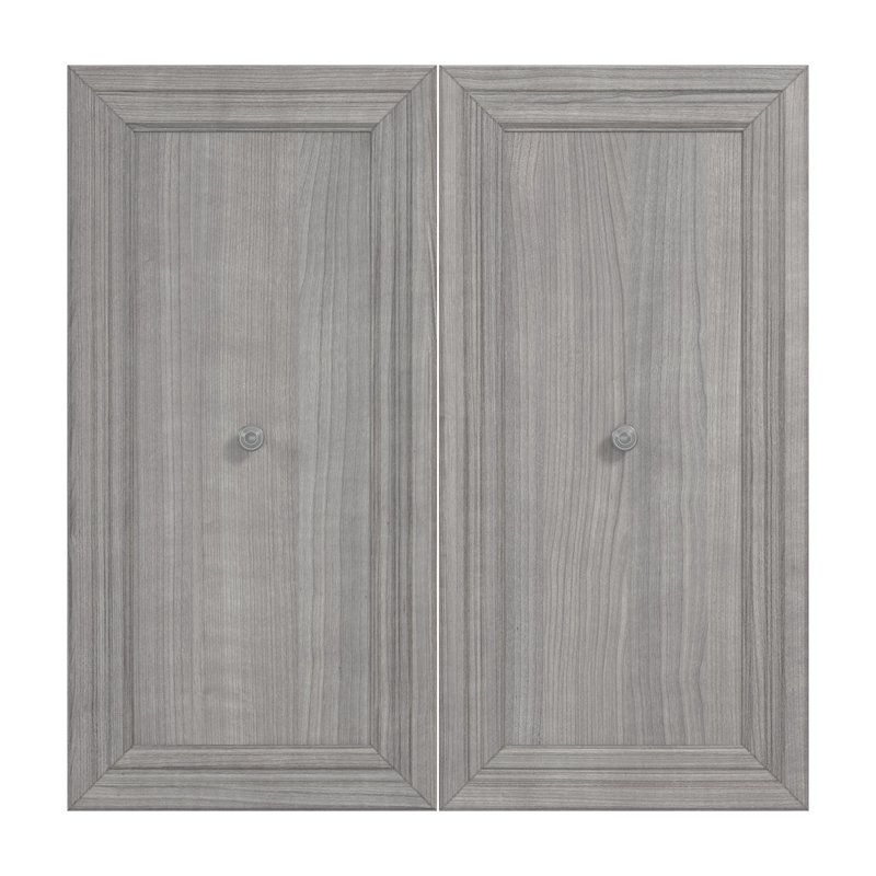 Ensemble 2 portes Arlex, Gris platine, H 35,67 po x l 35,46 po x P 0,63 po