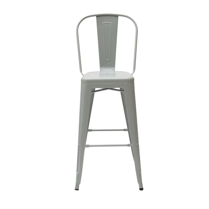 Counter Stool with Metal Frame, Light Grey