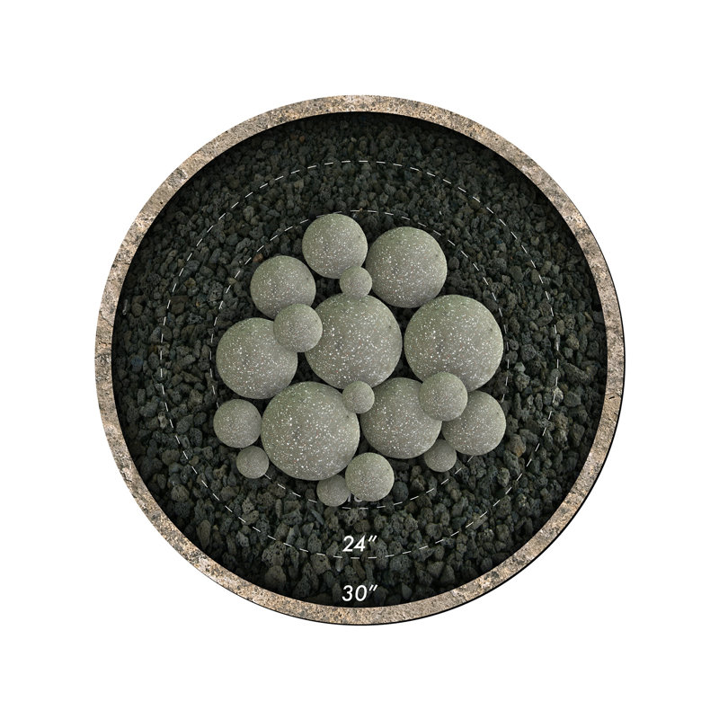 Ensemble de foyer d'extérieur 18 pièces, Gris anthracite moucheté