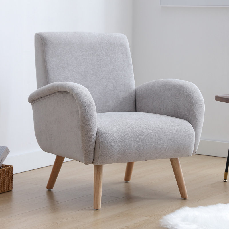 Rew Upholstered Armchair, in Grey