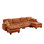 Canapé modulaire en chenille avec coussins lombaires Freely Combinable Modules