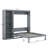 Queen Size Modern Murphy Bed, Space-Saving Wall Bed Frame With Shelves, Foldable Platform Bed, Folded Into Cabinet