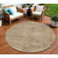 Tapis rond 8 po Taupe