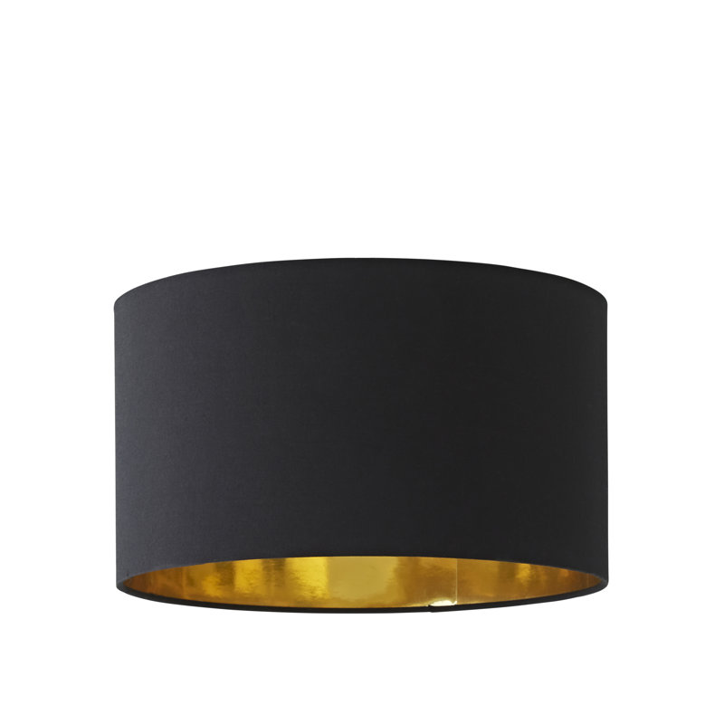Reni 20cm H Cotton Drum Pendant Shade ( Spider ) in Black