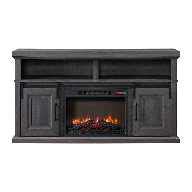  Delta Console with 23" Fireplace Insert in Grey