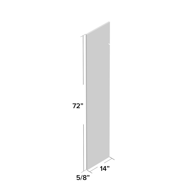 Grid Vertical Panel, 72" H x 14" W x 0.63" D, White