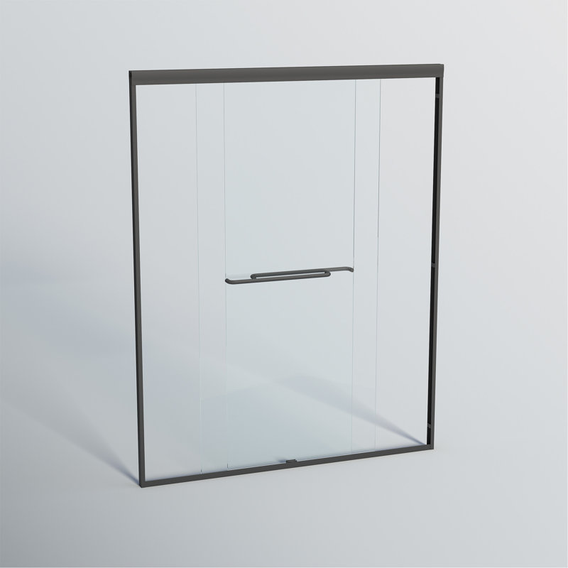 44-48 In. W X 72 In. H Double Sliding Shower Door, Semi-Frameless Bypass Bathroom Sliding Door With 1/4" (6Mm) Tempered Glass For Walk-In Shower