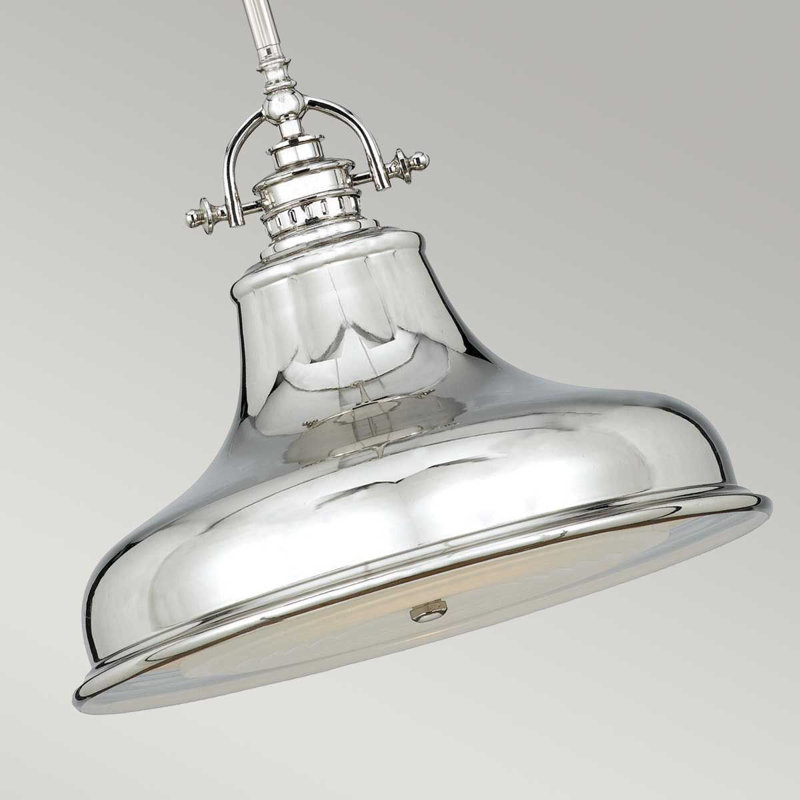 Bravo 1 - Light Single Pendant, Imperial Silver, 29.2cm H x 34.3cm W x 34.3cm D