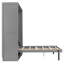 Grand lit escamotable rotatif avec supports de rangement cachés, lit mural multifonctionnel peu encombrant pour le bureau à domicile et les petites pièces-1002593621