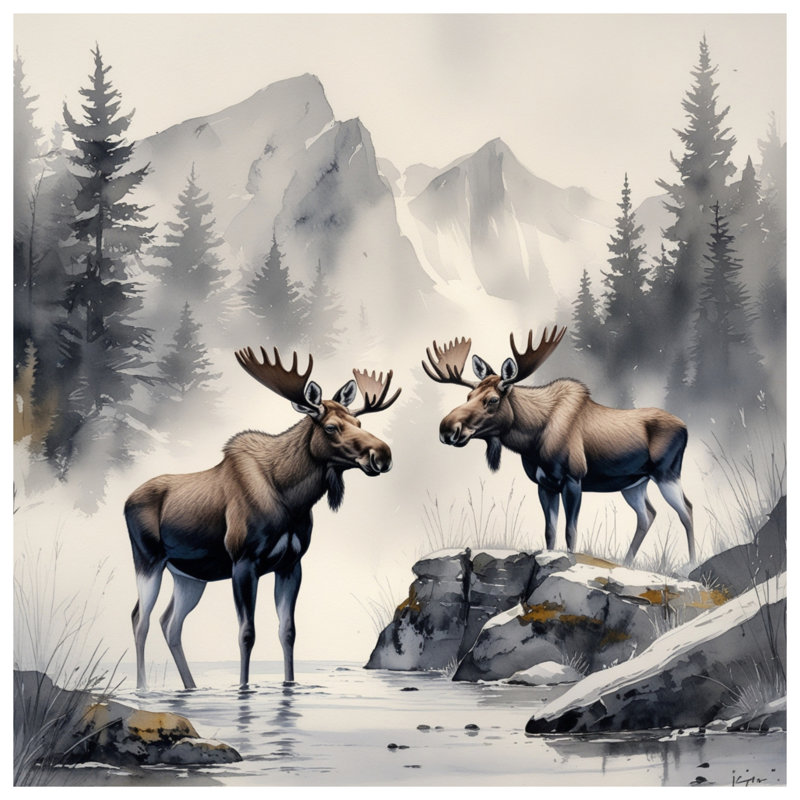 Tapis de bain Moose In Mountain, L 24 po x L 17 po