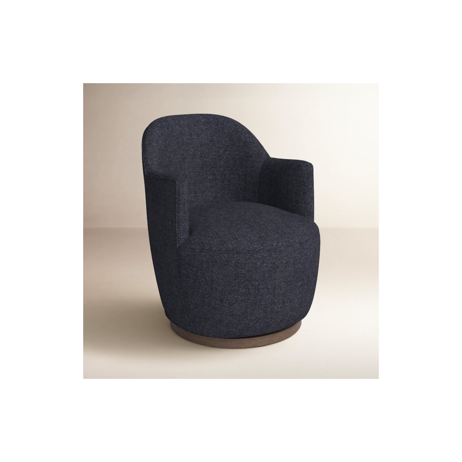 Corson Swivel Accent Chair, Thames Slate Boucle