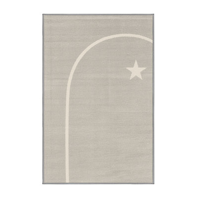 Soft Plush Esser July 4Th Modern & Contemporary Abstract Area Rug in Gray – Gray Binding