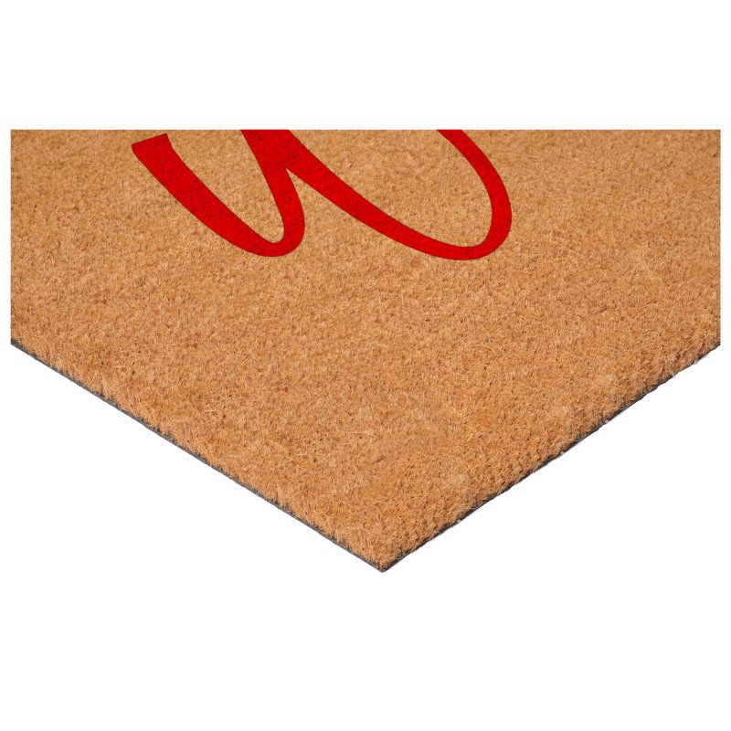 Cursive Welcome Doormat, Red, 24" W x 36" L