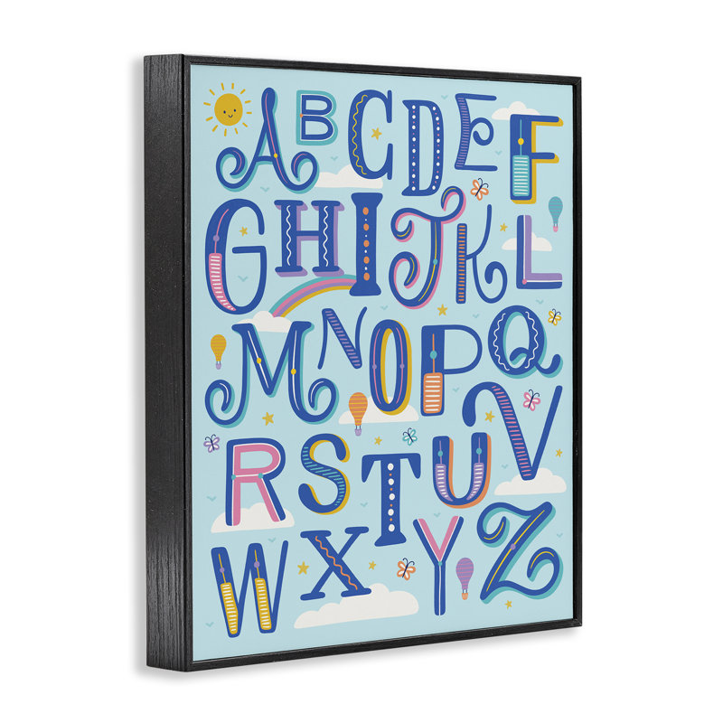 «Alphabet Letters in Sky», art de la giclée encadrée, design par Jalynn Heerdt, H 14 po x l 11 po