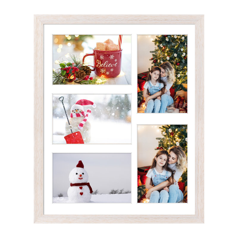 Arinya 11x14 Wood Collage Picture Frame, White