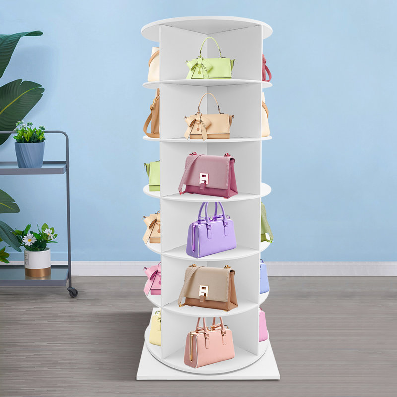 24 Pair  Rotating Shoe Rack, White