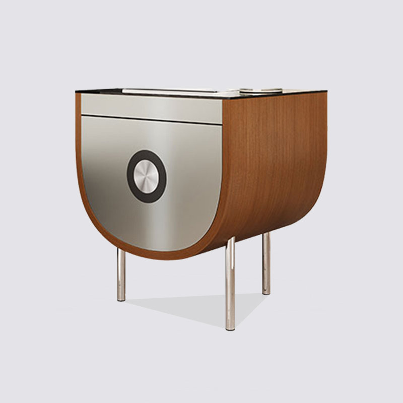 Vintage style movable multifunctional bedside table