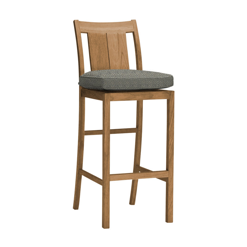 Tabouret de bar 30 po Croquet, Teck naturel, Welt, Herringbone Sand
