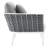Modway Stance Outdoor Patio Woven Rope Aluminum Small Sectional Sofa-1699754699