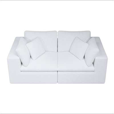 78.8*39.4"Modular sectional sofa seat,Upholstered compressed couch for living room,Bedroom,Apartment,No assembly required,2PC free combination,Plush c
