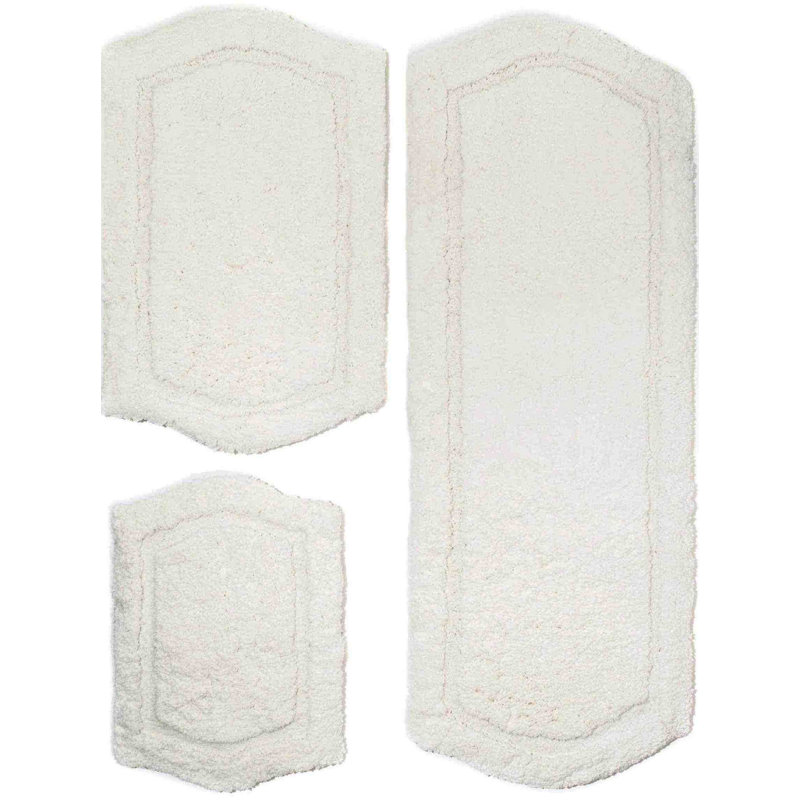 Ensemble de tapis pour salle de bain Joni, Ivoire