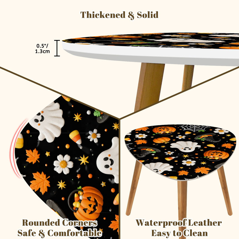 Ensemble de 2 tables basses gigognes triangulaires Halloween Halloween