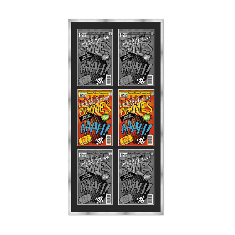 Cadre photo Collage, Argent / noir, 7,125 po x 10,5 po, 20 po x 38,5 po