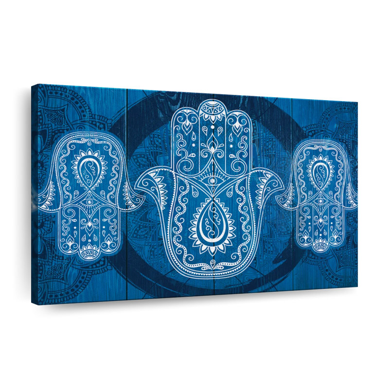 «Spiritual Hamsa Symbols» sur impression sur toile, H 8 po x l 12 po x P 1 po