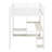 Metal Loft Bed Frame With Built-In Wardrobe, Desk And Storage Shelves-1181963420