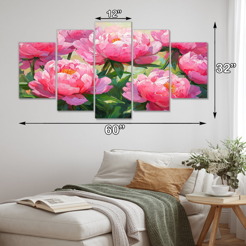 Pivoines par le printemps Fiel I - par Wall Art - décoration murale traditionnelle diamant