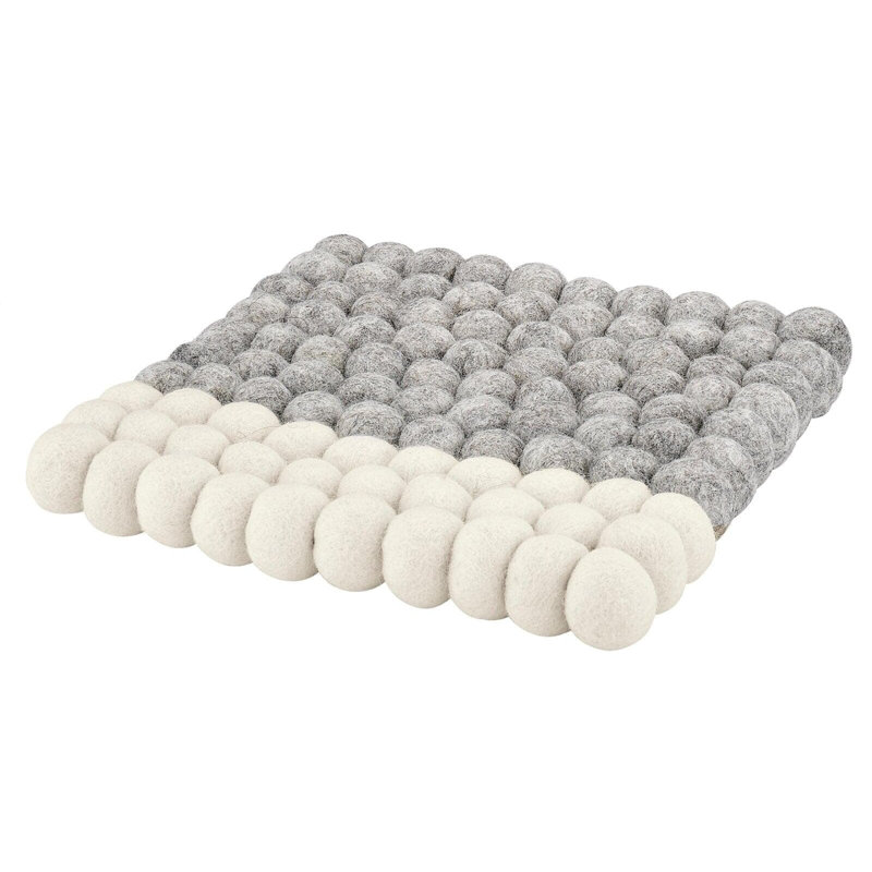 Dessous-de-plat carré 1 pièce, Beige / corail