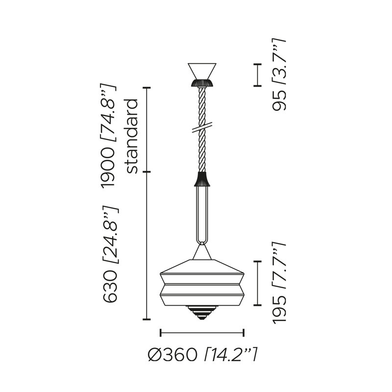 Calypso So Outdoor Suspension Lamp, 24.8" H x 15.4" W x 15.4" D